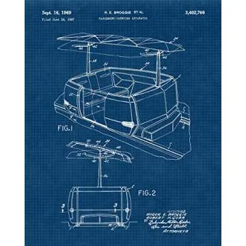 Vintage Amusement Park Rides Patent Prints for Home Decor