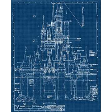 Vintage Amusement Park Rides Patent Prints, 6 (8x10) Unframed Photos, Wall Art Decor Gifts for Home Office Work Garage Man Cave Shop School Student Teacher Coach Disney Engineer Builder Movies Fans