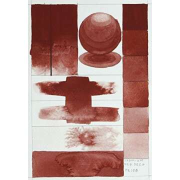 QoR Artist Watercolors by GOLDEN, Cadmium Red Deep, 11 ml Tube, Professional Watercolor Paint, Semi-Opaque