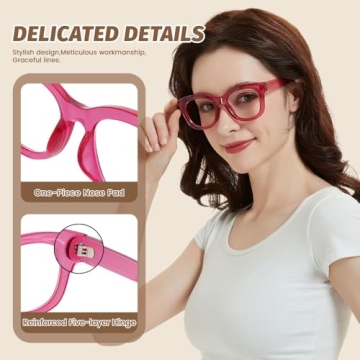 JiSoo Oversized Reading Glasses Stylish Designer Readers