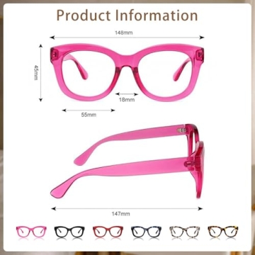 JiSoo Oversized Reading Glasses Stylish Designer Readers