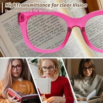 JiSoo Oversized Reading Glasses Stylish Designer Readers