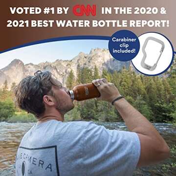 Healthy Human Stainless Steel Water Bottle – Eco-Friendly Insulated Travel Thermos (16oz)