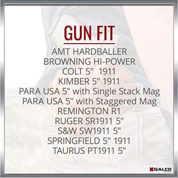 Galco Combat Master Holster for 1911 - Premium Quality