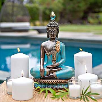 25DOL Buddha Statues for Home. 12.5" Buddha Statue (The Moment of Enlightenment). Collectibles and F...
