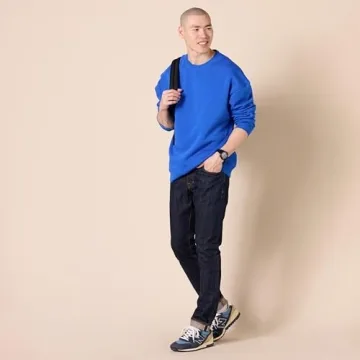Amazon Essentials Oversized-Fit Crewneck Sweatshirt in Blue
