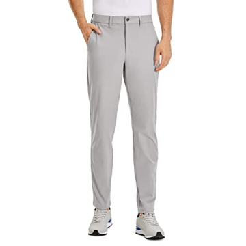 CRZ YOGA Men's All Day Comfy Golf Pants - 34" Quick Dry Lightweight Work Casual Trousers with Pocket...
