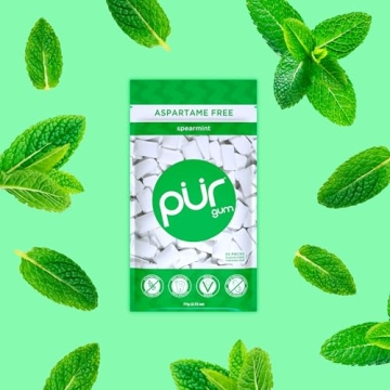 PUR Gum - Xylitol & Spearmint Chewing Gum, 3 Packs
