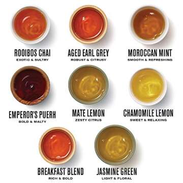 Numi Organic Tea By Mood Gift Set, 40 Tea Bag Assortment, Premium Organic Black, Pu-erh, Green, Maté, Rooibos & Herbal Teas