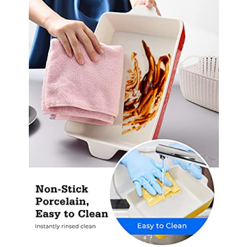 Elegant 3-Pack Ceramic Baking Dish Set for Cooking