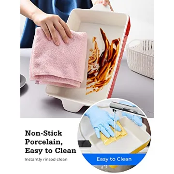 Elegant 3-Pack Ceramic Baking Dish Set for Cooking