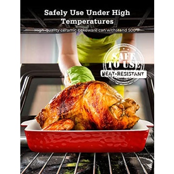 Elegant 3-Pack Ceramic Baking Dish Set for Cooking