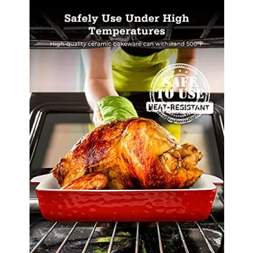 Elegant 3-Pack Ceramic Baking Dish Set for Cooking