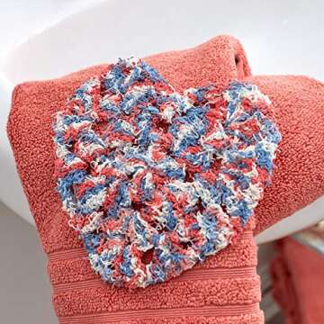 RED HEART Scrubby Cotton Yarn, Coral