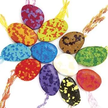 Kid Made Modern Rock Shaped Crayons Fun Arts & Craft Supplies for Kids,Set of 12