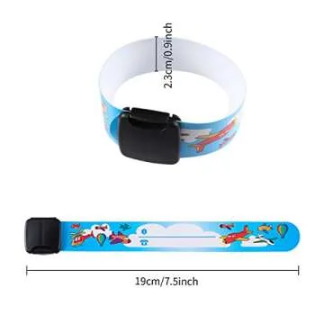 Chinco 14 Pieces Kids Safety ID Bracelets Reusable Identification Wristband Name Tag Child Bracelet Waterproof ID Band Children Wristband for Boys and Girls