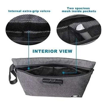 Free Boy Smell Proof Bags 11.8"X8.6"Durable Odor Proof Stash Bag with Combination Lock for Your Accessories（Does not Include Accessories）