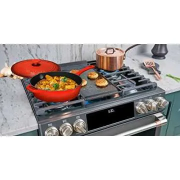 Enameled Cast Iron Skillet - 12 Inch Deep Cookware