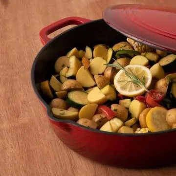 Enameled Cast Iron Skillet - 12 Inch Deep Cookware