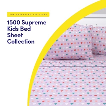 1500 Supreme Kids Bed Sheet Collection - Colorful Comfort
