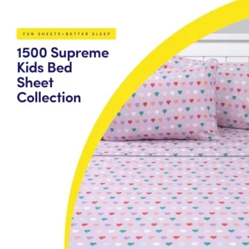 1500 Supreme Kids Bed Sheet Collection - Colorful Comfort