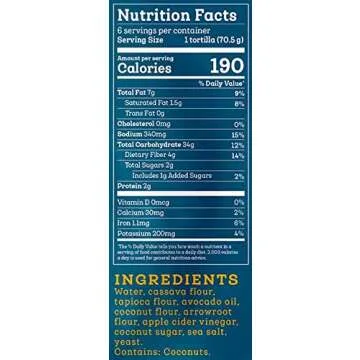 Siete Burrito-Size 11-Inch Tortillas | Grain-Free Burrito Wraps | Pack of 1