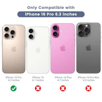 Maxdara [6 in 1 for iPhone 16 Pro Screen Protector (6.3 inches), iPhone 16 Pro Front Privacy Screen ...