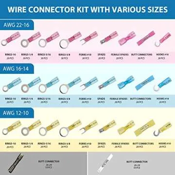 620PCS Heat Shrink Wire Connectors Kit for All Needs