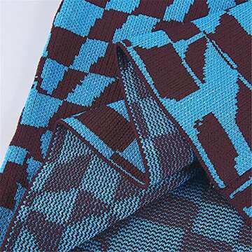 Women Teen Girl Ribbed Tank Crop Top Sleeveless Y2k Cami Vest Top Plaid Fashion E-Girl Shirts Summer Streetwear (Blue, Medium, m)