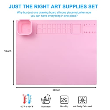 Queceuy Silicone Painting Mat for Creative Projects