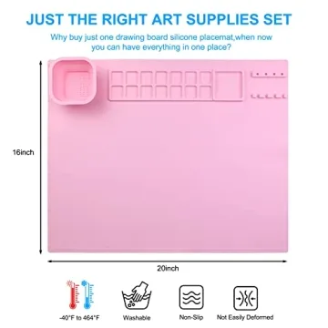 Queceuy Silicone Painting Mat for Creative Projects