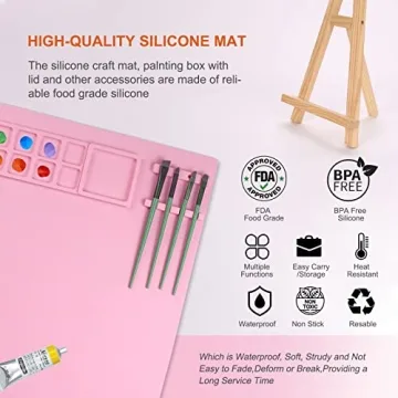 Queceuy Silicone Painting Mat for Creative Projects