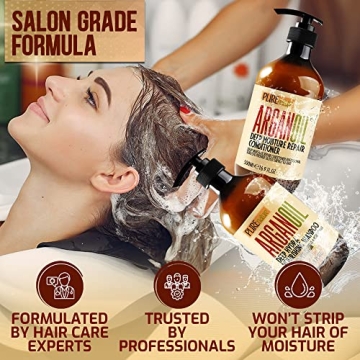 Moisturizing Argan Oil Shampoo and Conditioner Set - Sulfate Free
