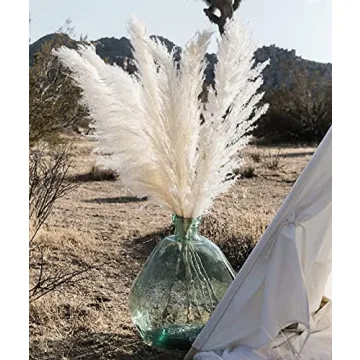 EZDC Natural 46 Inch Pampas Grass Stems for Stylish Home Decor