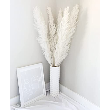 EZDC Natural 46 Inch Pampas Grass Stems for Stylish Home Decor