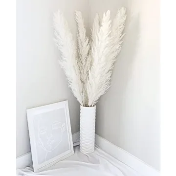 EZDC Natural 46 Inch Pampas Grass Stems for Stylish Home Decor