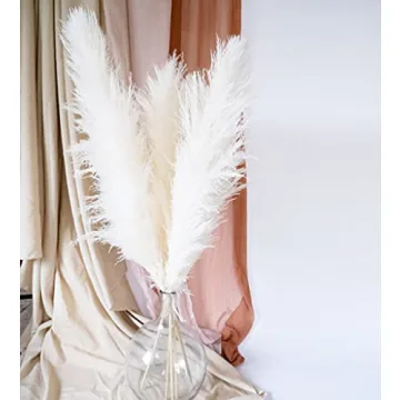 EZDC Natural 46 Inch Pampas Grass Stems for Stylish Home Decor