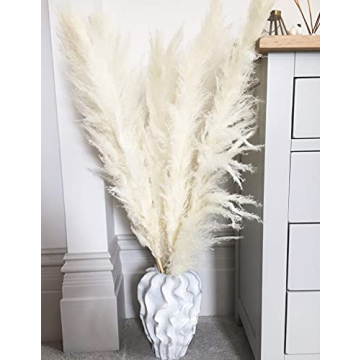 EZDC Natural 46 Inch Pampas Grass Stems for Stylish Home Decor