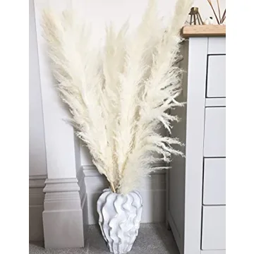 EZDC Natural 46 Inch Pampas Grass Stems for Stylish Home Decor