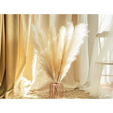 EZDC Natural 46 Inch Pampas Grass Stems for Stylish Home Decor