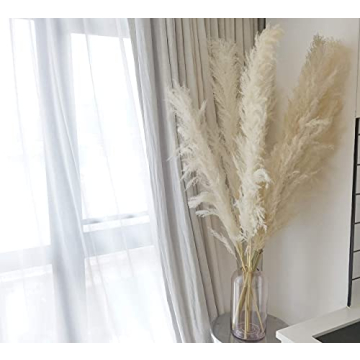 EZDC Natural 46 Inch Pampas Grass Stems for Stylish Home Decor