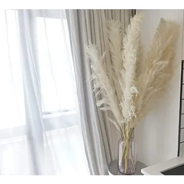 EZDC Natural 46 Inch Pampas Grass Stems for Stylish Home Decor