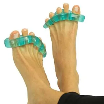 Gel Toe Separator Rubber Toe Stretchers Toe Spacers Used for Cushioning and Relieve Bunion Pain Toe Straightener Achilles Stretcher for Men and Women (1 Pair)