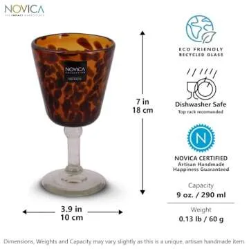 Unique Artisan Handmade Ecofriendly Wine Glasses Set