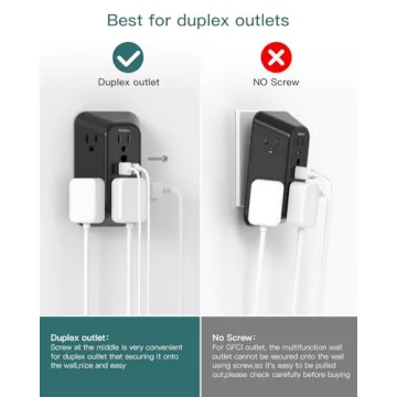 Addtam Surge Protector 6-Outlet with 4 USB Ports
