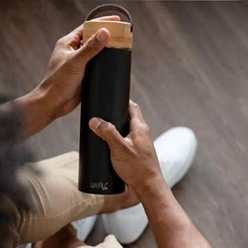 Welly Traveler 20oz | Vacuum Insulated & Infusing Stainless Steel Water Bottle | Triple Wall, Wide Mouth, BPA Free (Sage)