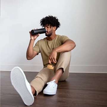 Welly Traveler 20oz | Vacuum Insulated & Infusing Stainless Steel Water Bottle | Triple Wall, Wide Mouth, BPA Free (Sage)