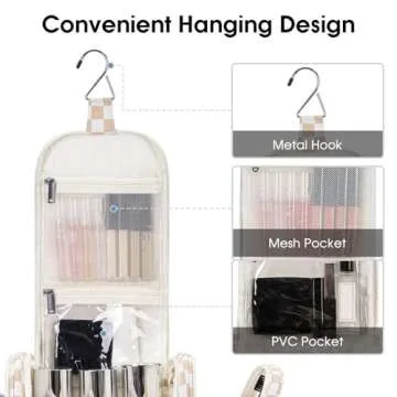 Narwey Large Hanging Toiletry Bag for Women Travel