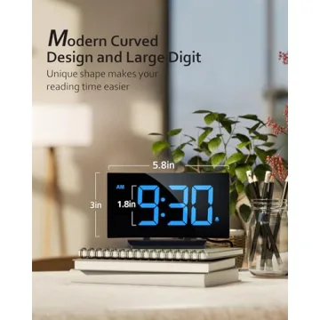 GOLOZA Digital Alarm Clock with Customizable Blue Display