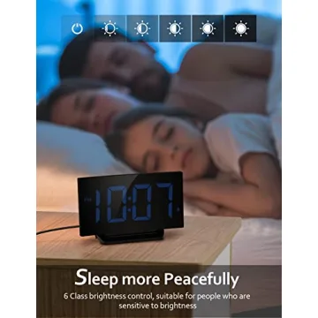 GOLOZA Digital Alarm Clock with Customizable Blue Display